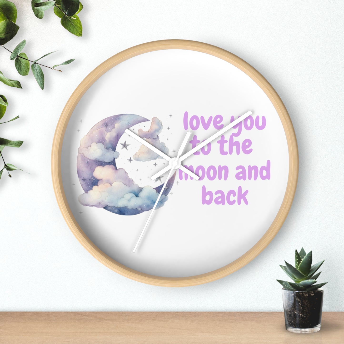 Whimsical Moon Wall Clock - Love You to the Moon and Back, Celestial Home Decor, Unique Gift, Baby Nursery, Romantic Decor, [...]