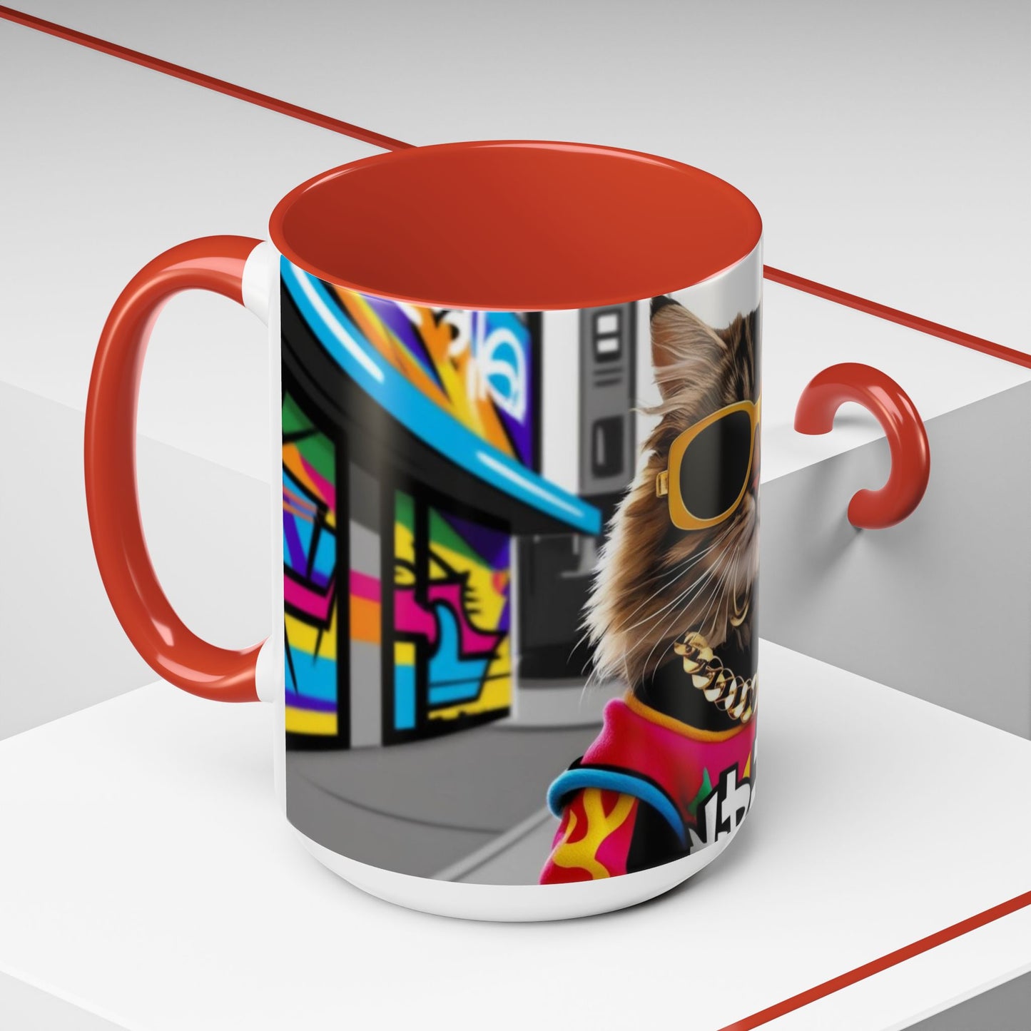 Trendy Cat-Inspired Coffee Mug, Cool Cat Mug for Animal Lovers, Gift for Cat Owners, Unique Pet Lover Coffee Cup, Office Mug