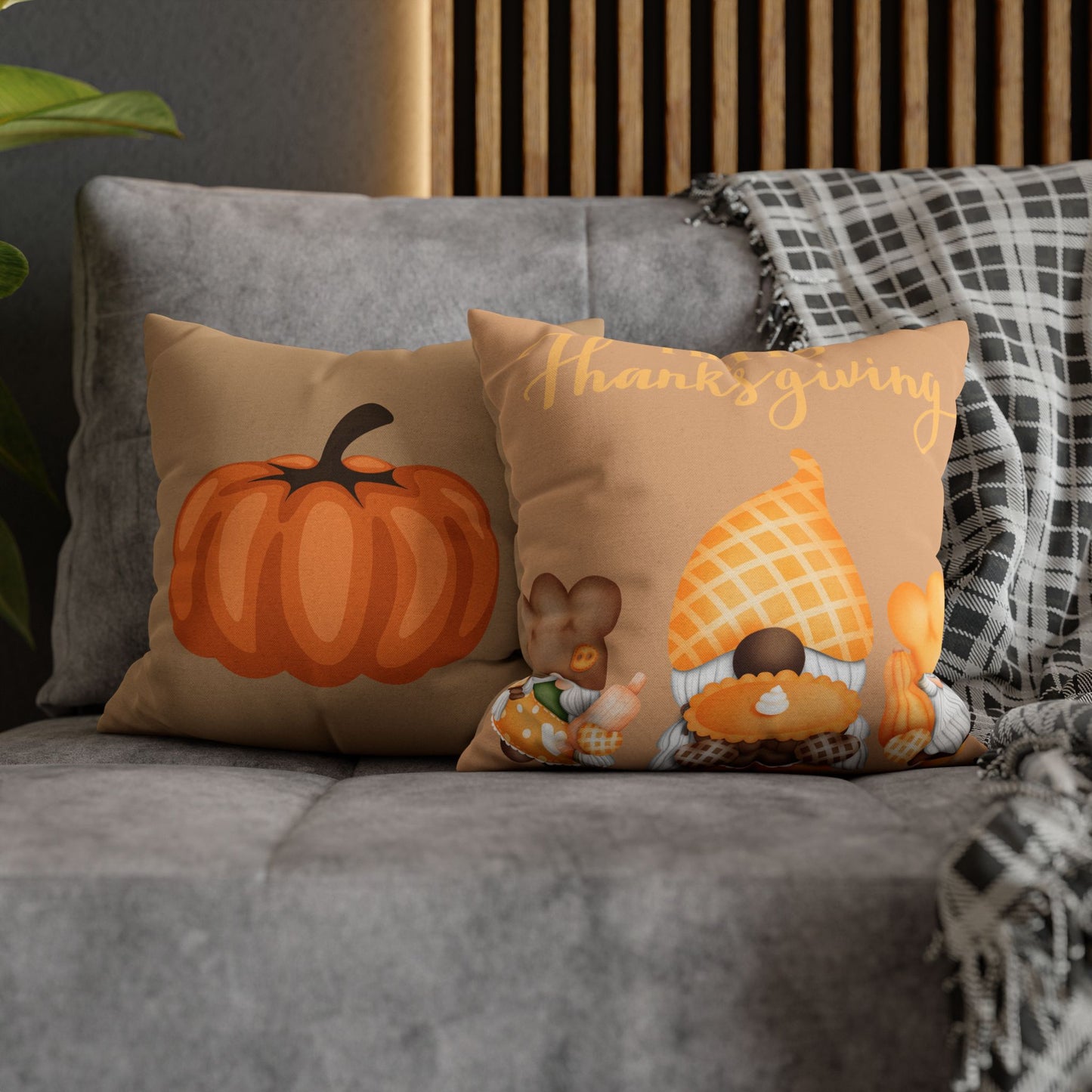 Thanksgiving Gnome Pillowcase - Cozy Fall Decor