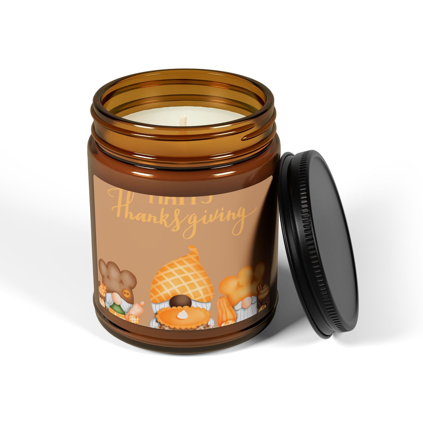 Thanksgiving Scented Soy Candle - Amber Jar