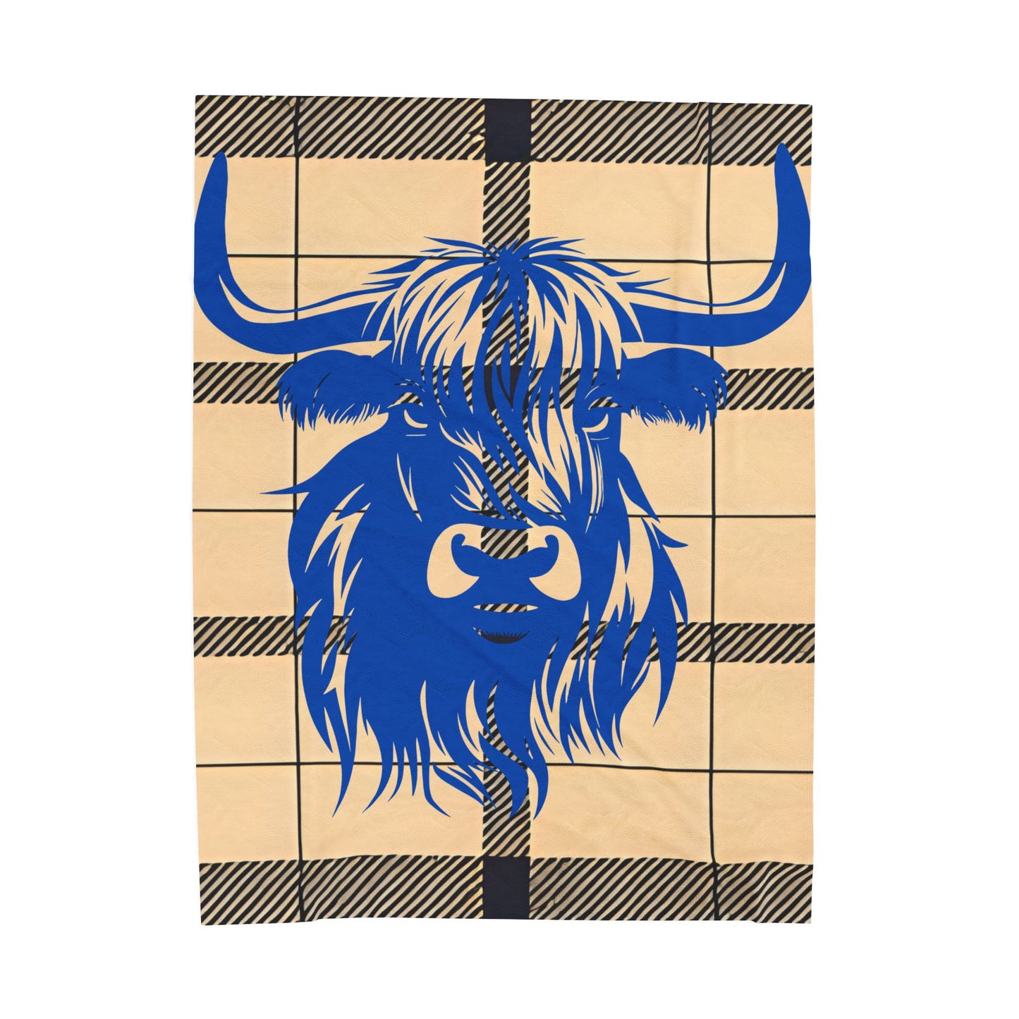 Highland Cow Plush Blanket - Cozy Soft Throw for Home Decor, Gift for Animal Lovers, Farmhouse Style, Holiday, Living Room