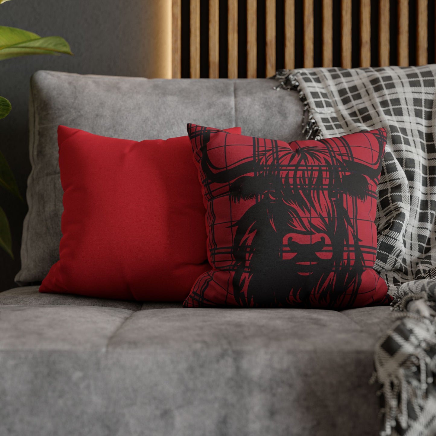 Highland Cow Pillowcase, Rustic Farmhouse Decor, Gift for Animal Lovers, Cozy Home Accent, Wedding or Housewarming Gift