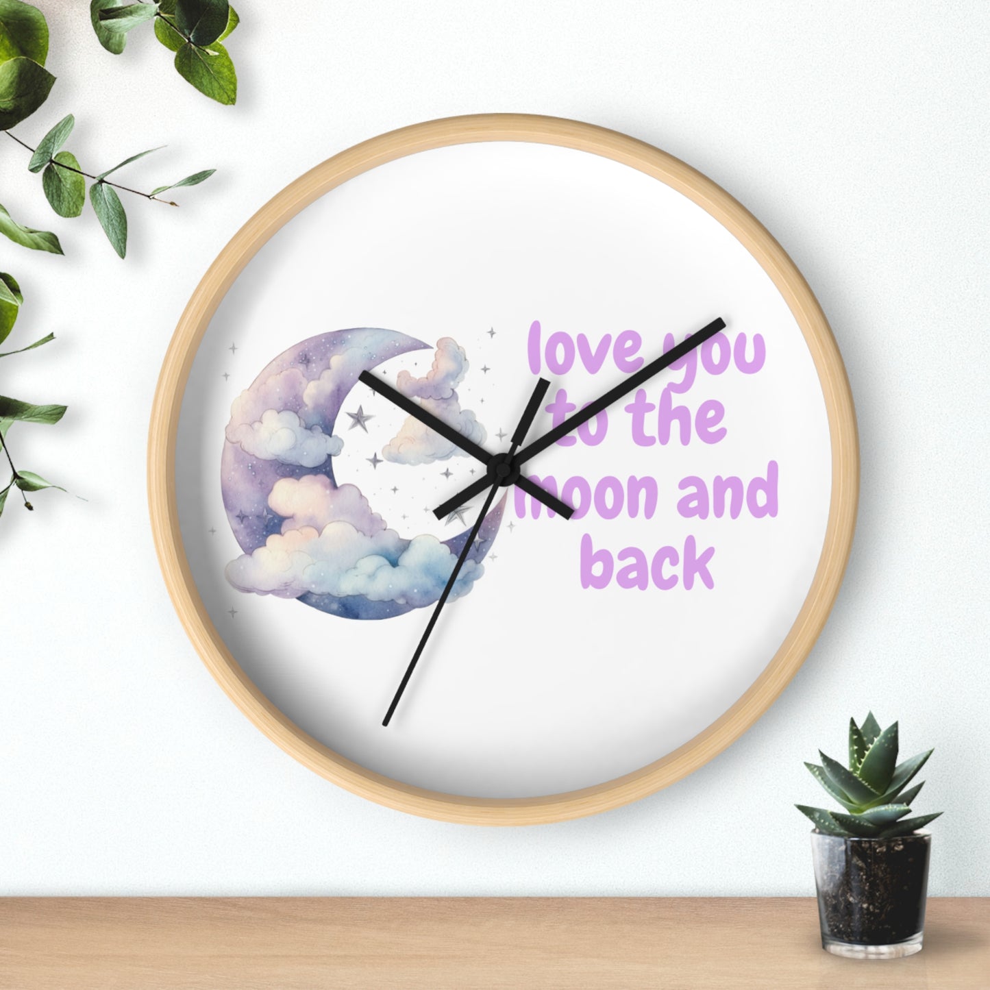 Whimsical Moon Wall Clock - Love You to the Moon and Back, Celestial Home Decor, Unique Gift, Baby Nursery, Romantic Decor, [...]