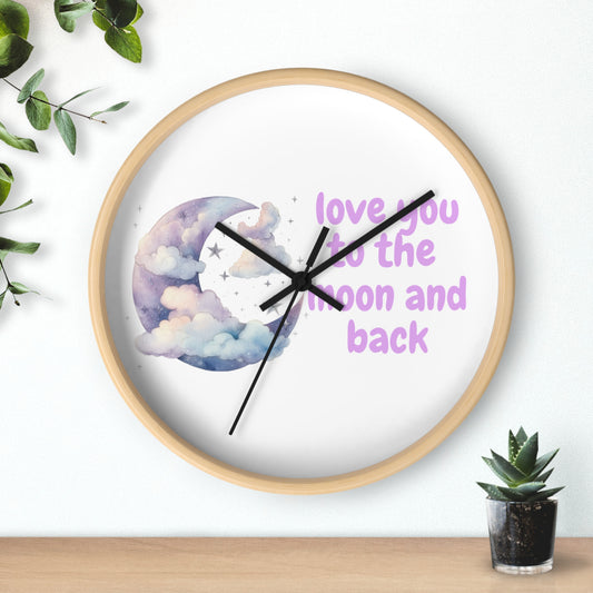 Whimsical Moon Wall Clock - Love You to the Moon and Back, Celestial Home Decor, Unique Gift, Baby Nursery, Romantic Decor, [...]