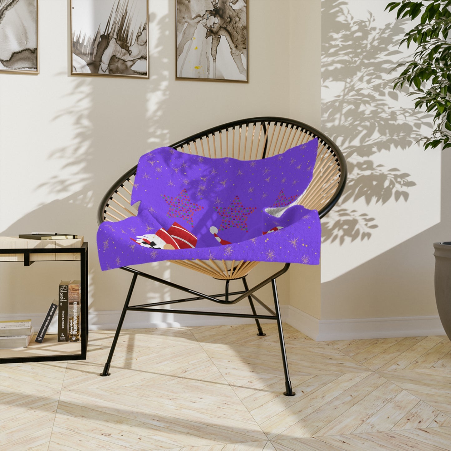 Cozy Holiday Gnome Blanket - Soft Microfiber Plush, Great for Christmas Gifts, Home Décor, Snuggling, Kid's Bedroom