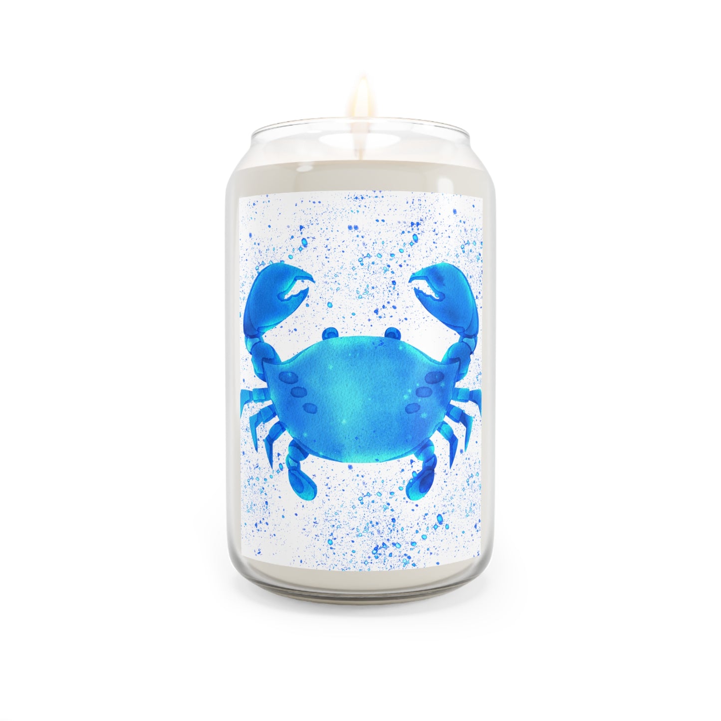 Scented Soy Candle - Ocean Blue Crab | Relaxing Home Decor, Gift for Ocean Lovers, Aromatherapy Candle, Unique Coastal Decor