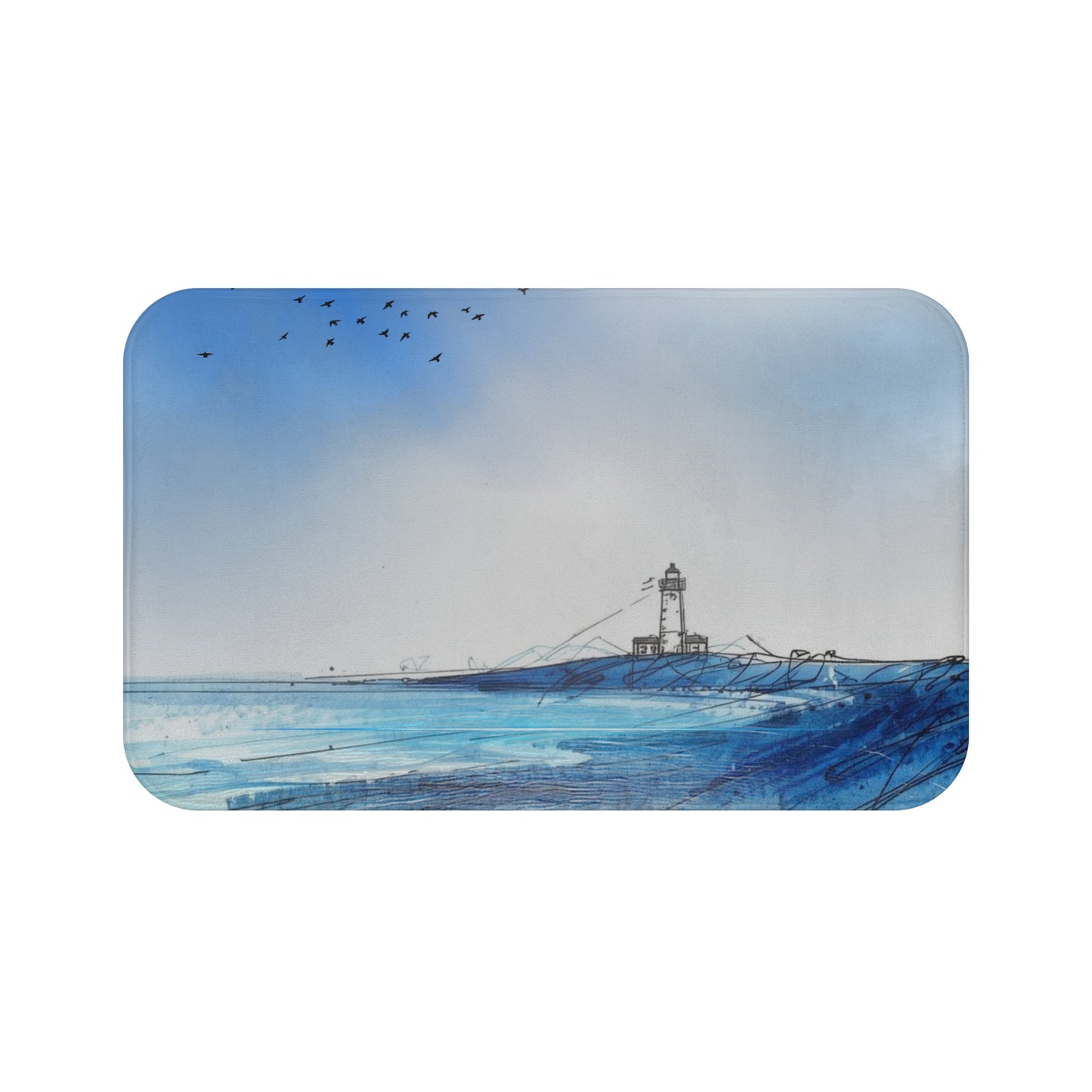 Ocean Breeze Bath Mat, Nautical Home Decor, Beach House Accessory, Coastal Vibes, Gift for Beach Lovers