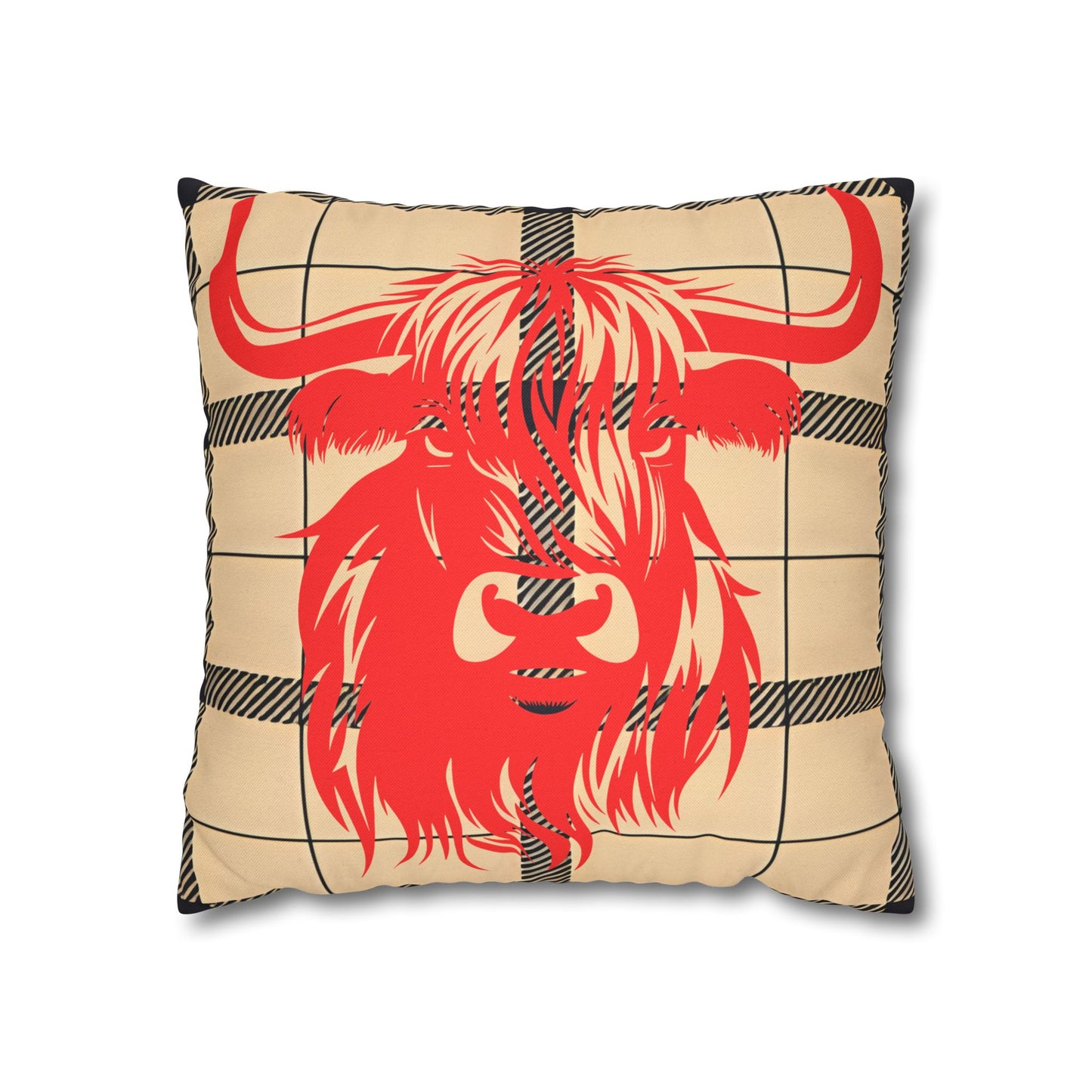 Rustic Highland Cow Pillowcase | Cozy Farmhouse Decor, Animal Lover Gift, Unique Home Accent, Throw Pillow Cover, Country Style Decor