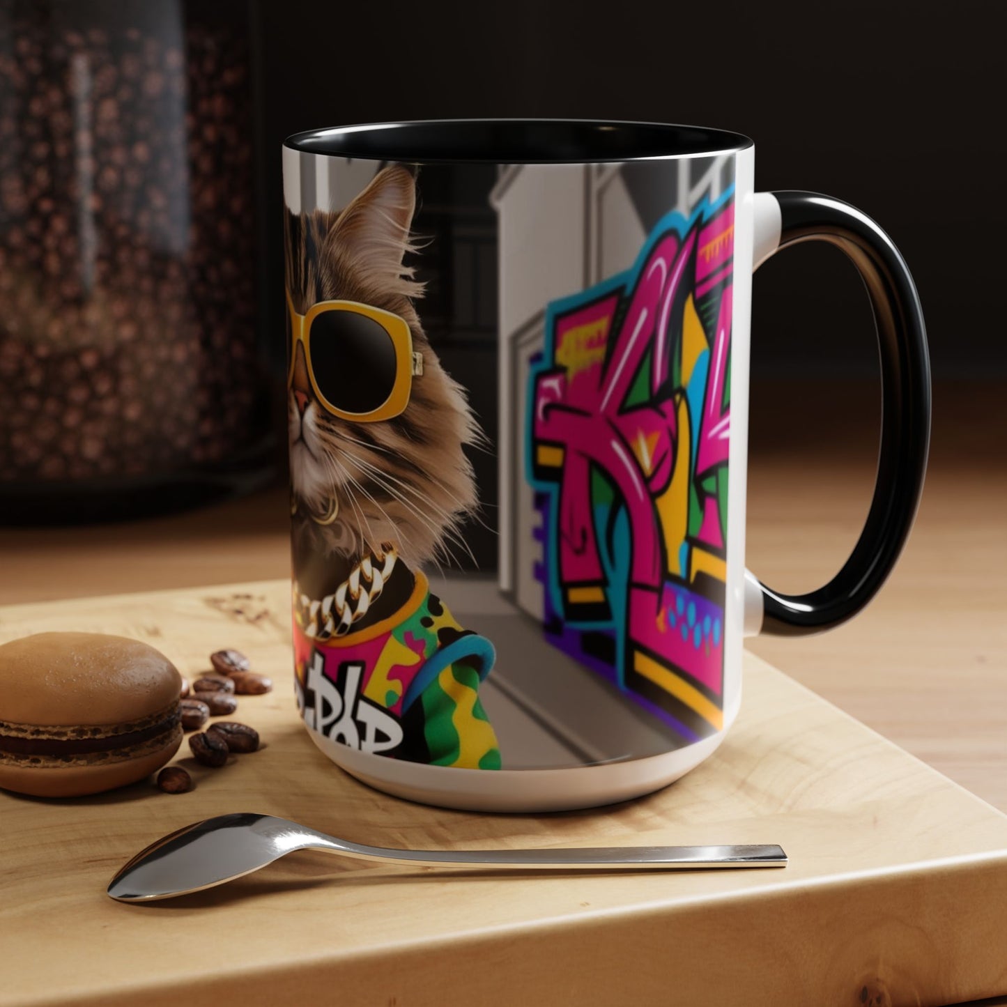 Trendy Cat-Inspired Coffee Mug, Cool Cat Mug for Animal Lovers, Gift for Cat Owners, Unique Pet Lover Coffee Cup, Office Mug