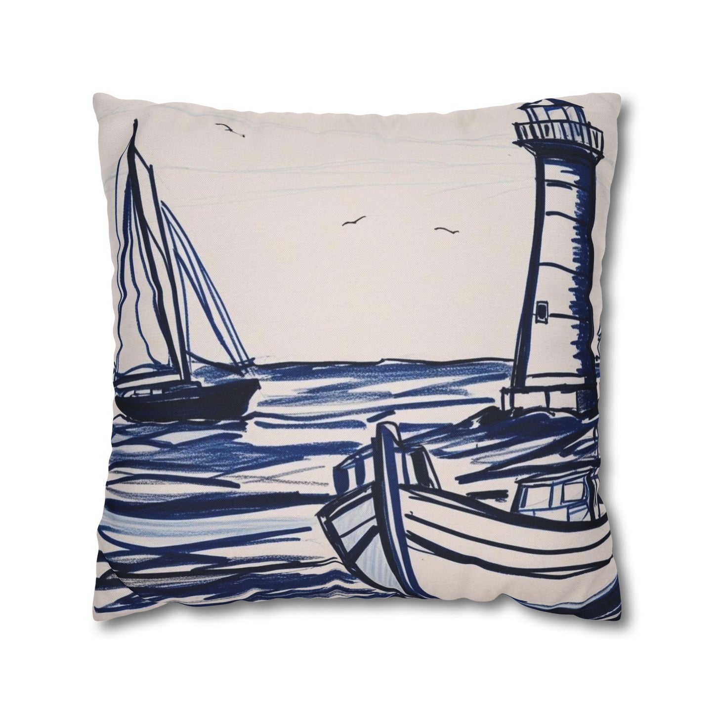 Nautical Sailboat Pillow