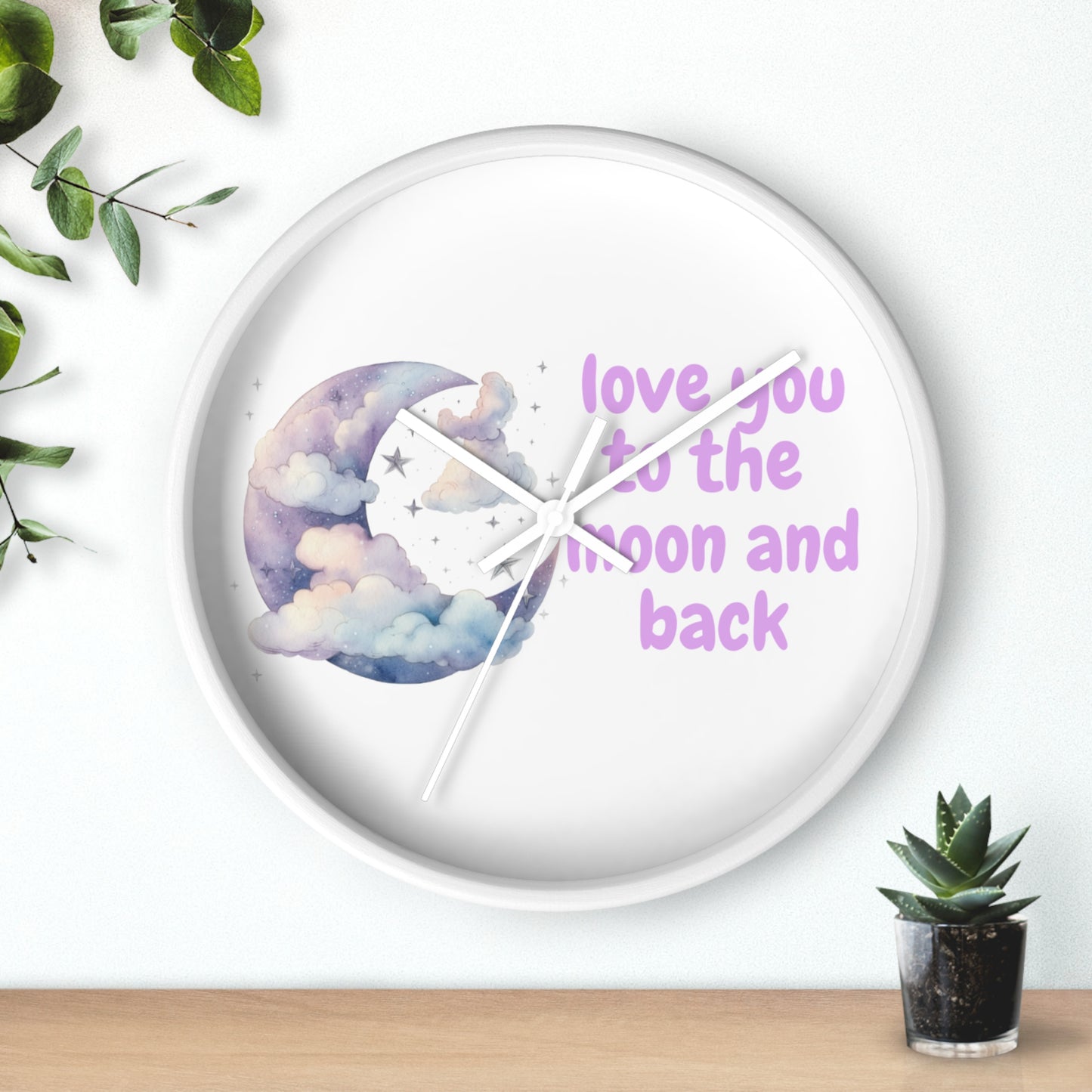 Whimsical Moon Wall Clock - Love You to the Moon and Back, Celestial Home Decor, Unique Gift, Baby Nursery, Romantic Decor, [...]