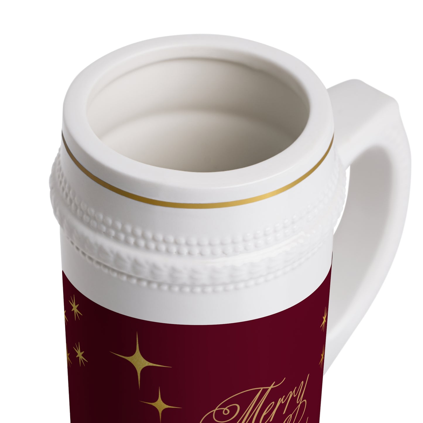 Festive Beer Stein Mug - Merry Christmas Gift, Holiday Decor, Unique Party Cup, Custom Celebration Drinkware, Home Bar Accessory