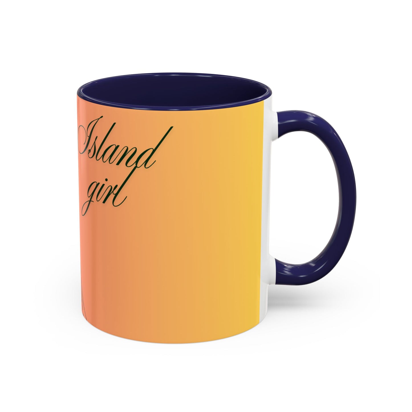 Island Girl Accent Coffee Mug | Retro Drinkware, Beach Gift, Summer Vibes, Unique Morning Brew, Gift for Her