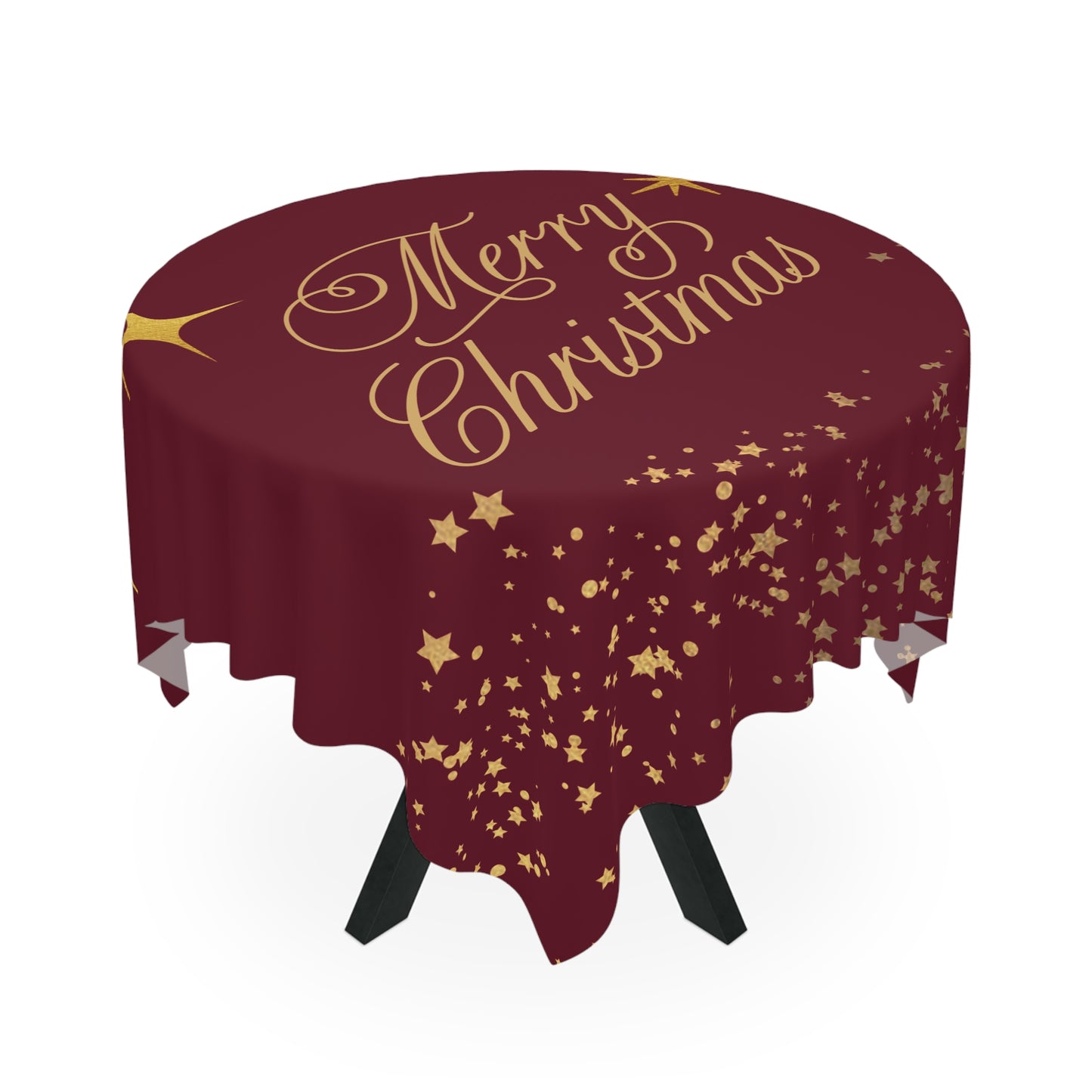 Christmas Tablecloth with Festive Star Design, Holiday Decor, Merry Christmas, Seasonal Table Setting, Family Gatherings