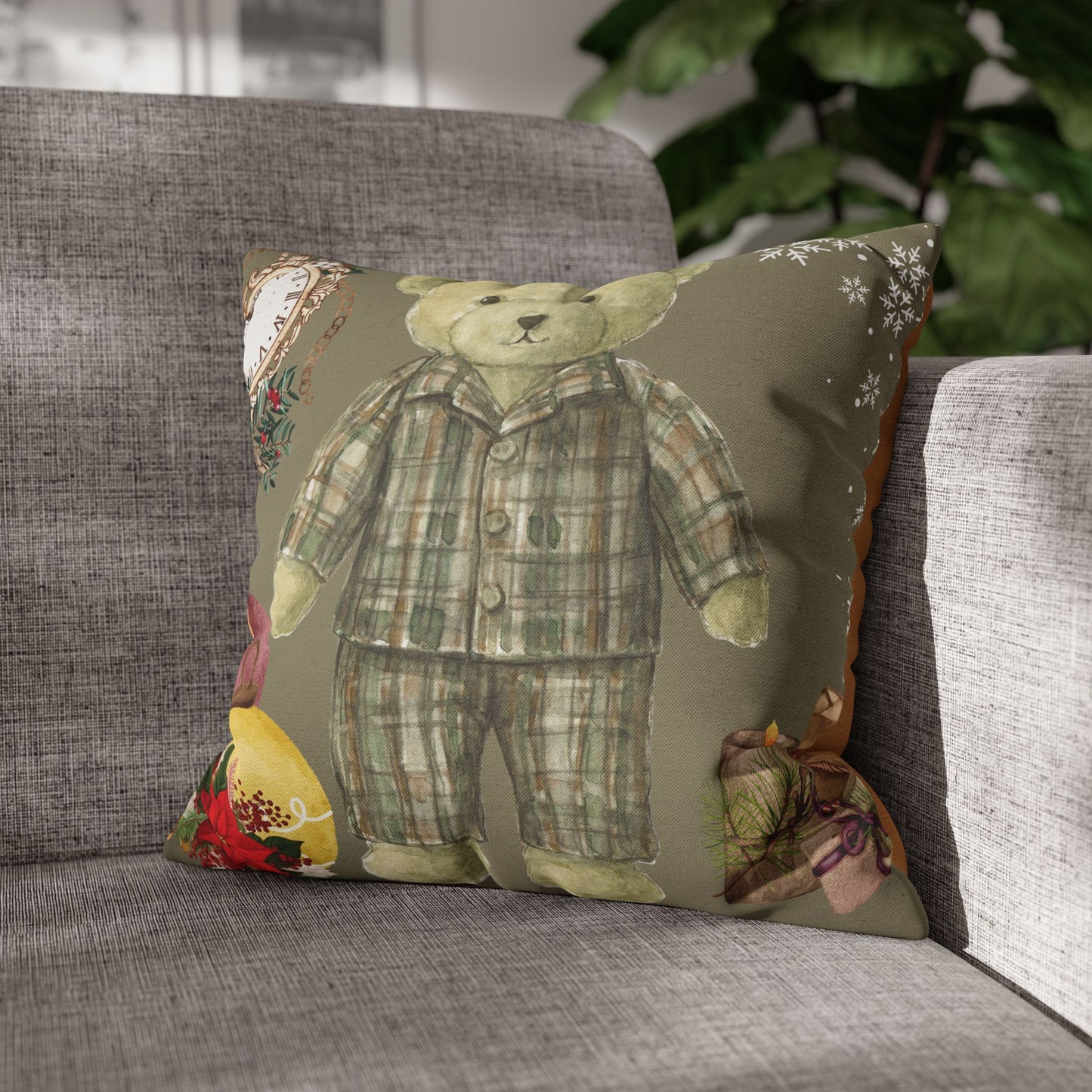 Cozy Holiday Bear Pillowcase