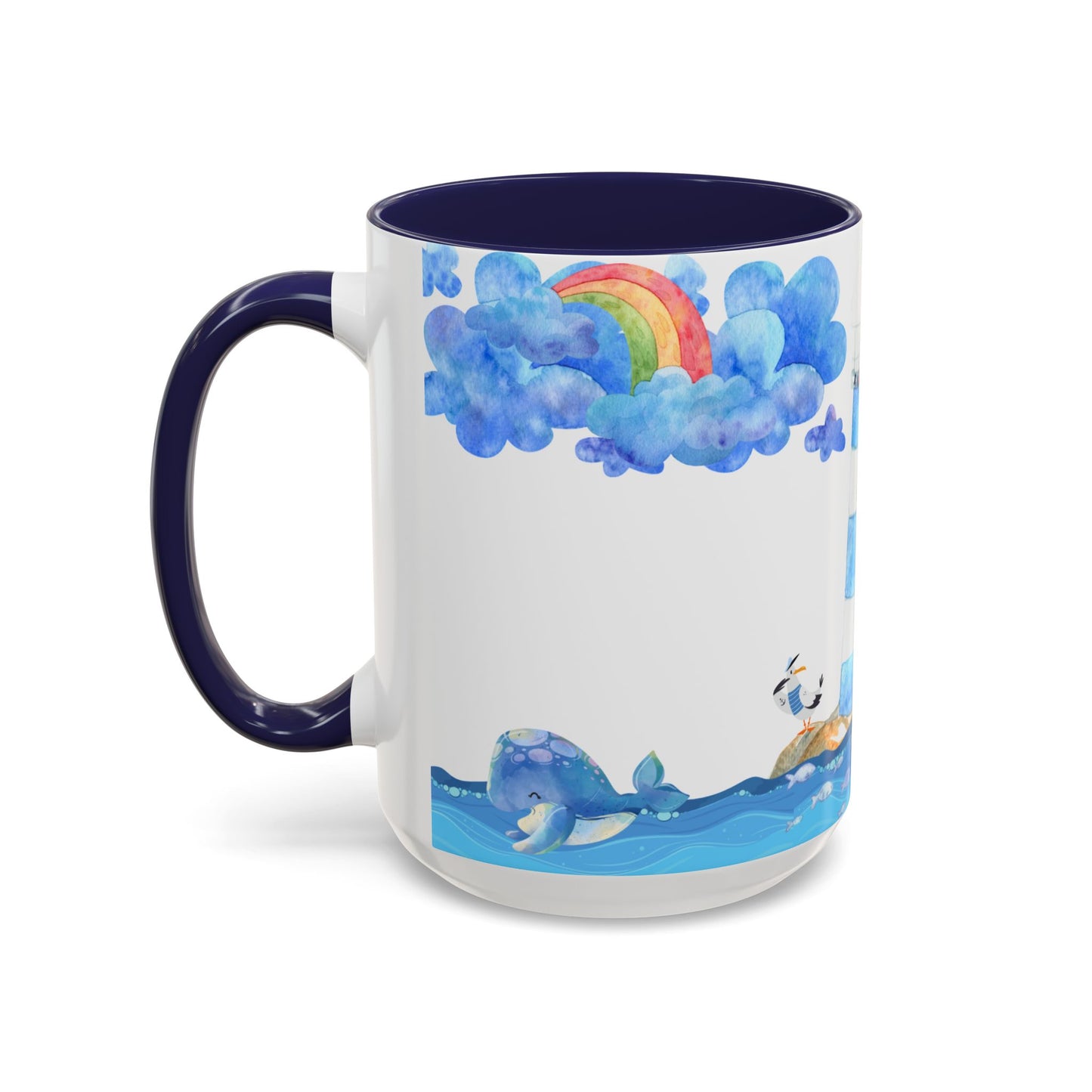 Coastal Lighthouse Coffee Mug, Nautical Drinkware, Beach Themed, Ocean Lover Gift, Relaxing Home Decor