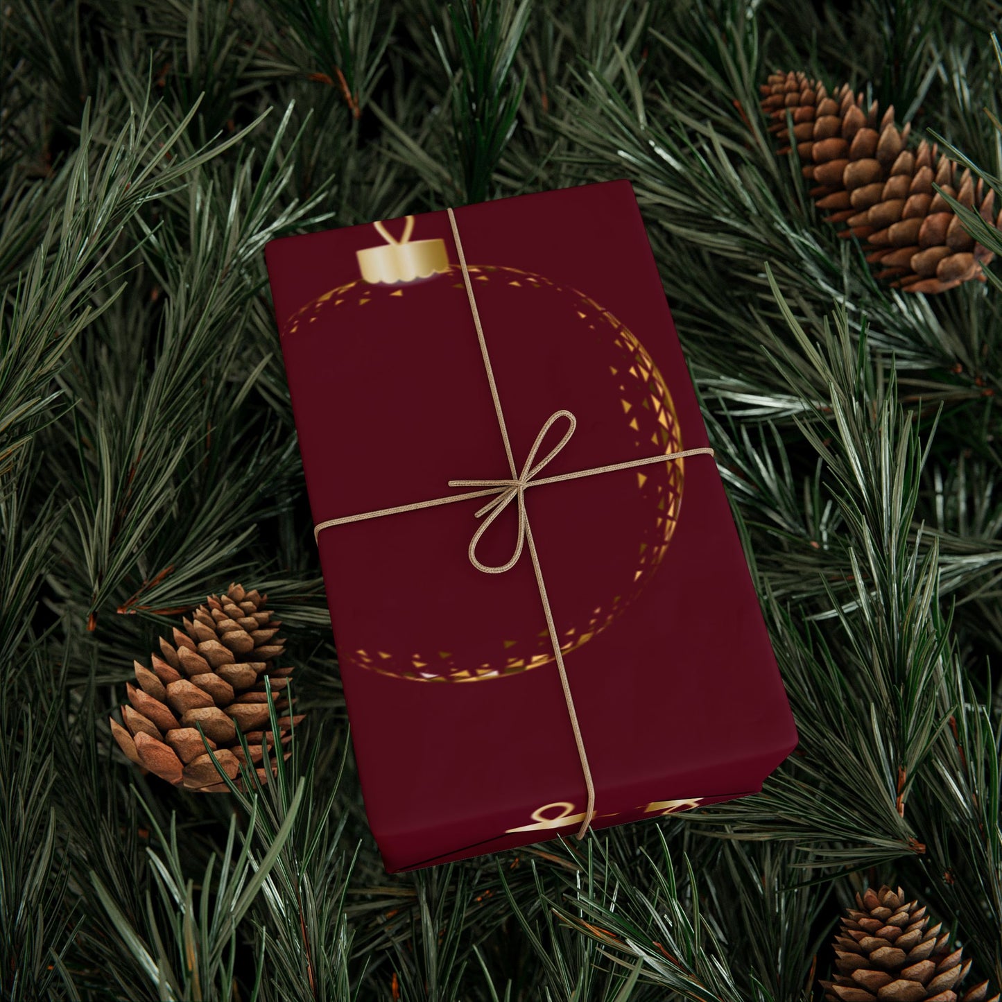 Elegant Holiday Wrapping Paper, Festive Gift Wrap, Christmas Paper, Ornament Design, Eco-Friendly Gift Wrap