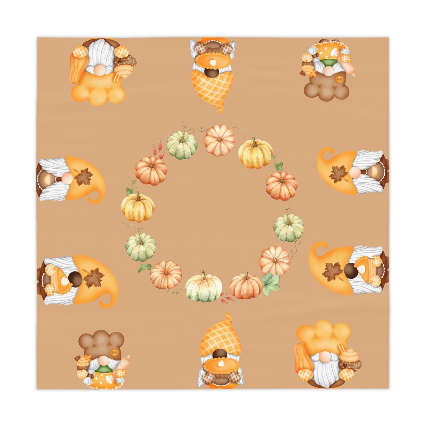 Autumn Gnome Tablecloth for Fall Gatherings