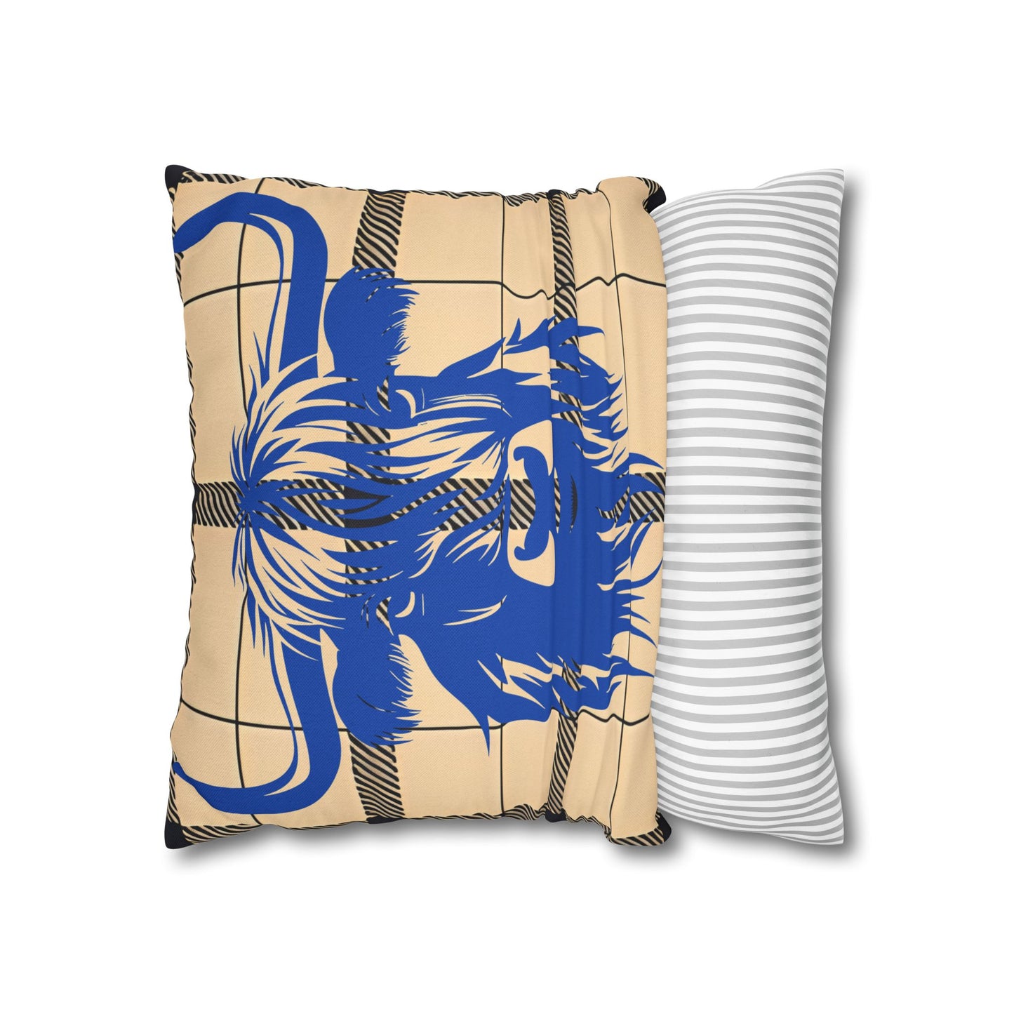 Blue Highland Cow Pillowcase, Rustic Home Decor, Farmhouse Style, Cozy Living Room, Gift for Cow Lovers, Unique Cushion Cover