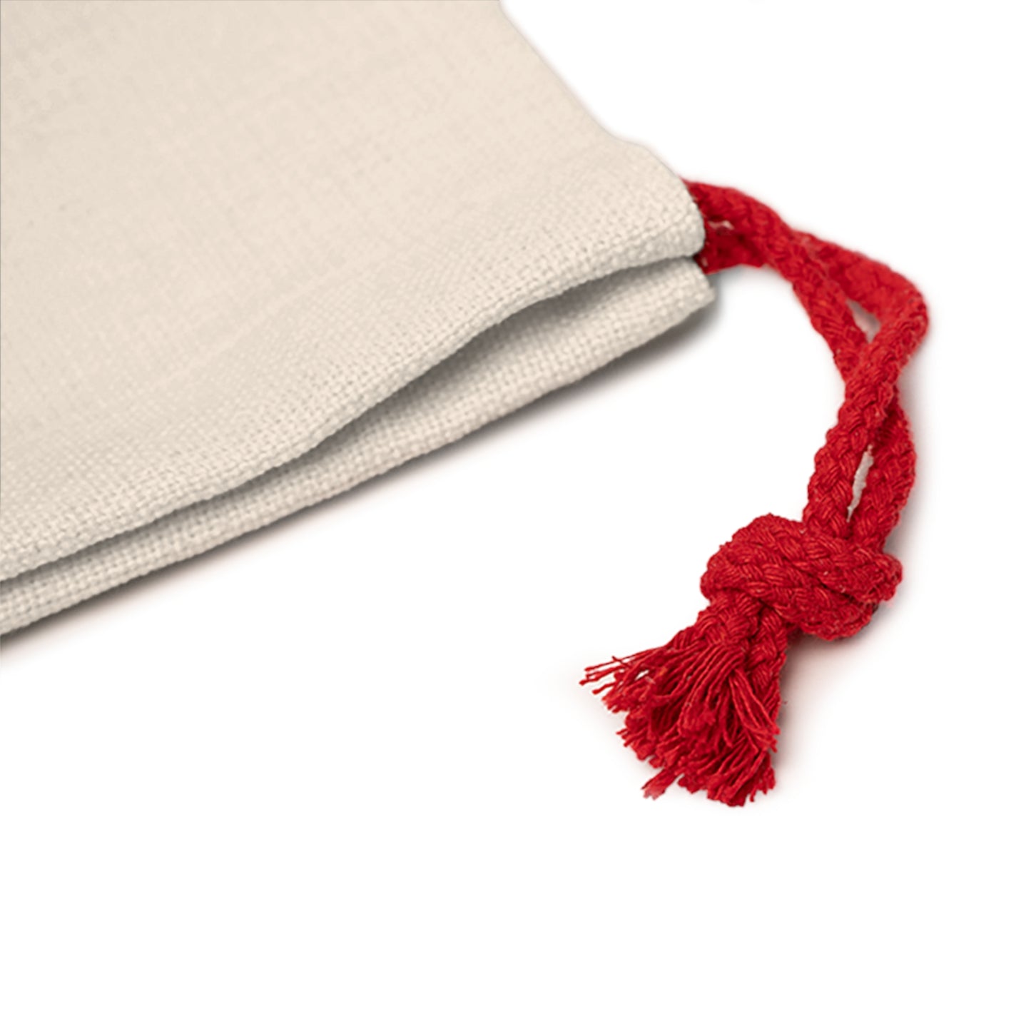 Christmas Holly & Pine Gift Bag — Festive Drawstring Pouch