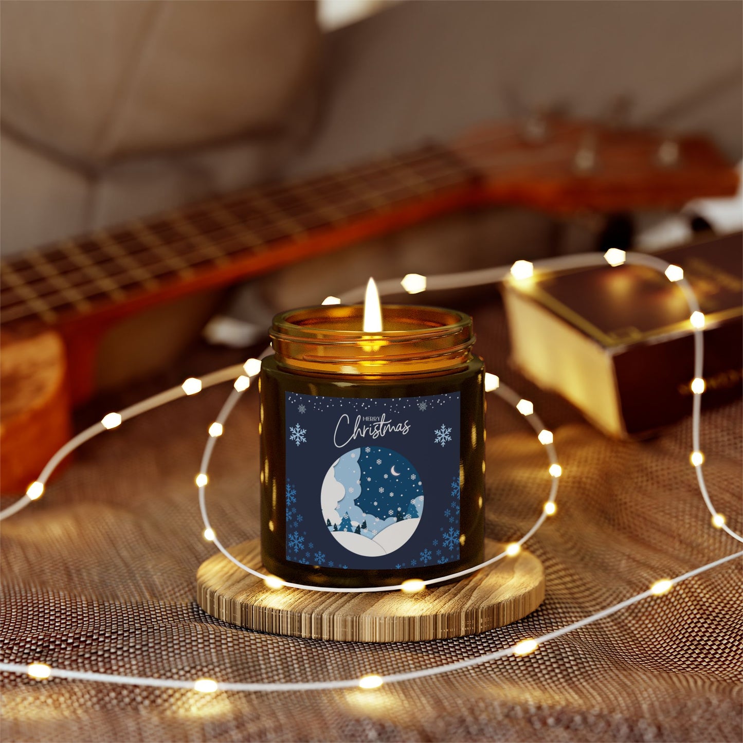 Christmas Scented Candle, Holiday Decor, Gift Idea, Winter Fragrance, Cozy Home Atmosphere