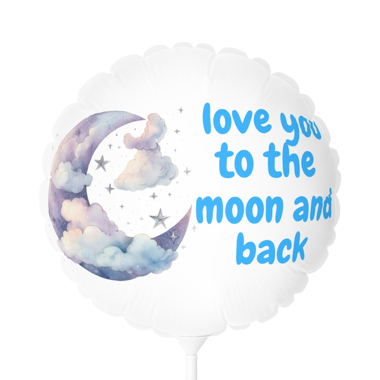 Love You to the Moon and Back Balloons - Round & Heart-shaped, Party Decorations, Baby Shower, Birthday, Engagement, Wedding, Celebrations