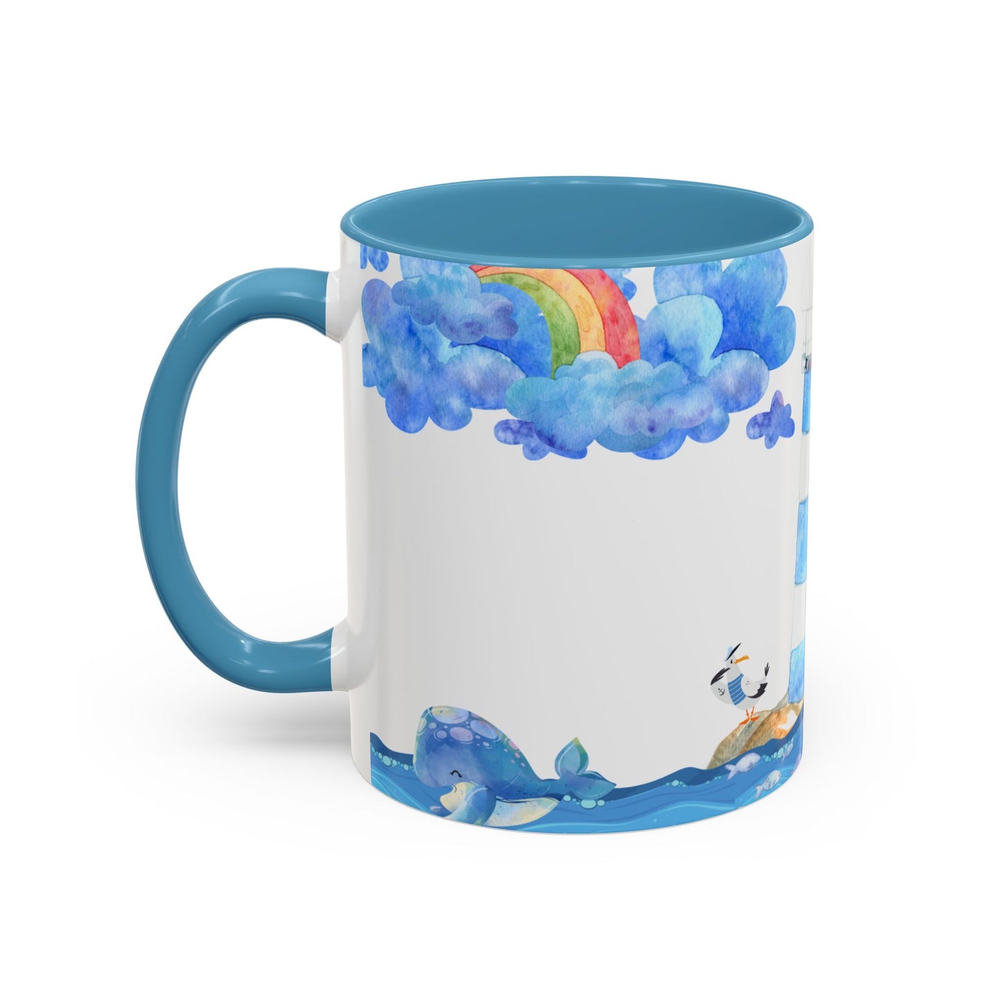 Coastal Lighthouse Coffee Mug, Nautical Drinkware, Beach Themed, Ocean Lover Gift, Relaxing Home Decor
