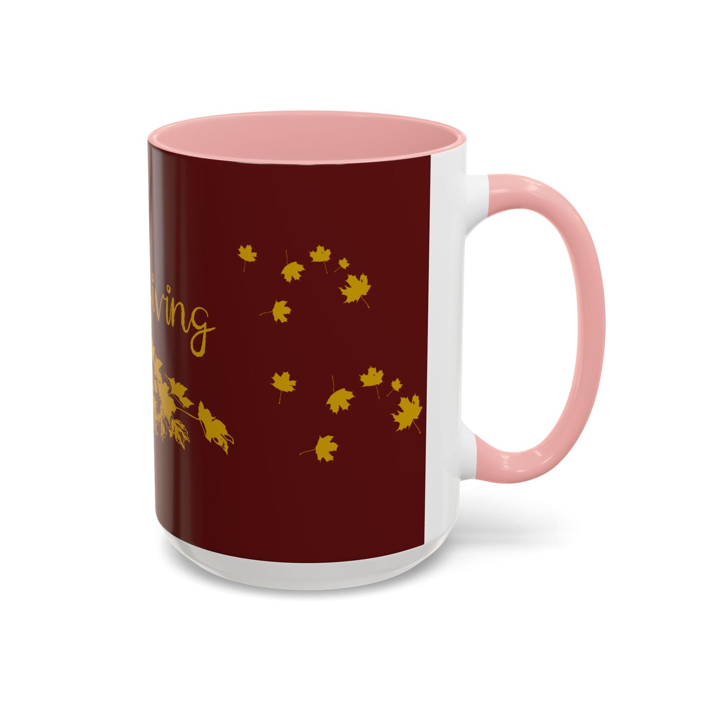 Thanksgiving Accent Coffee Mug, Fall Harvest Mug, Autumn Coffee Cup, Holiday Gift Mug, Seasonal Home Decor