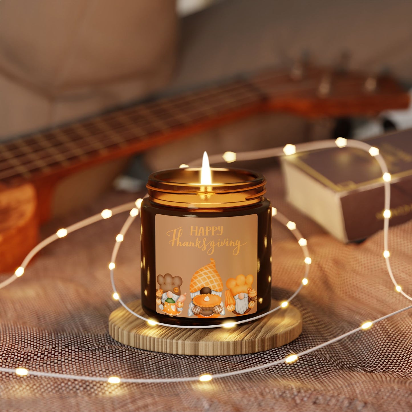 Thanksgiving Scented Soy Candle - Amber Jar