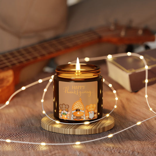 Thanksgiving Scented Soy Candle - Amber Jar