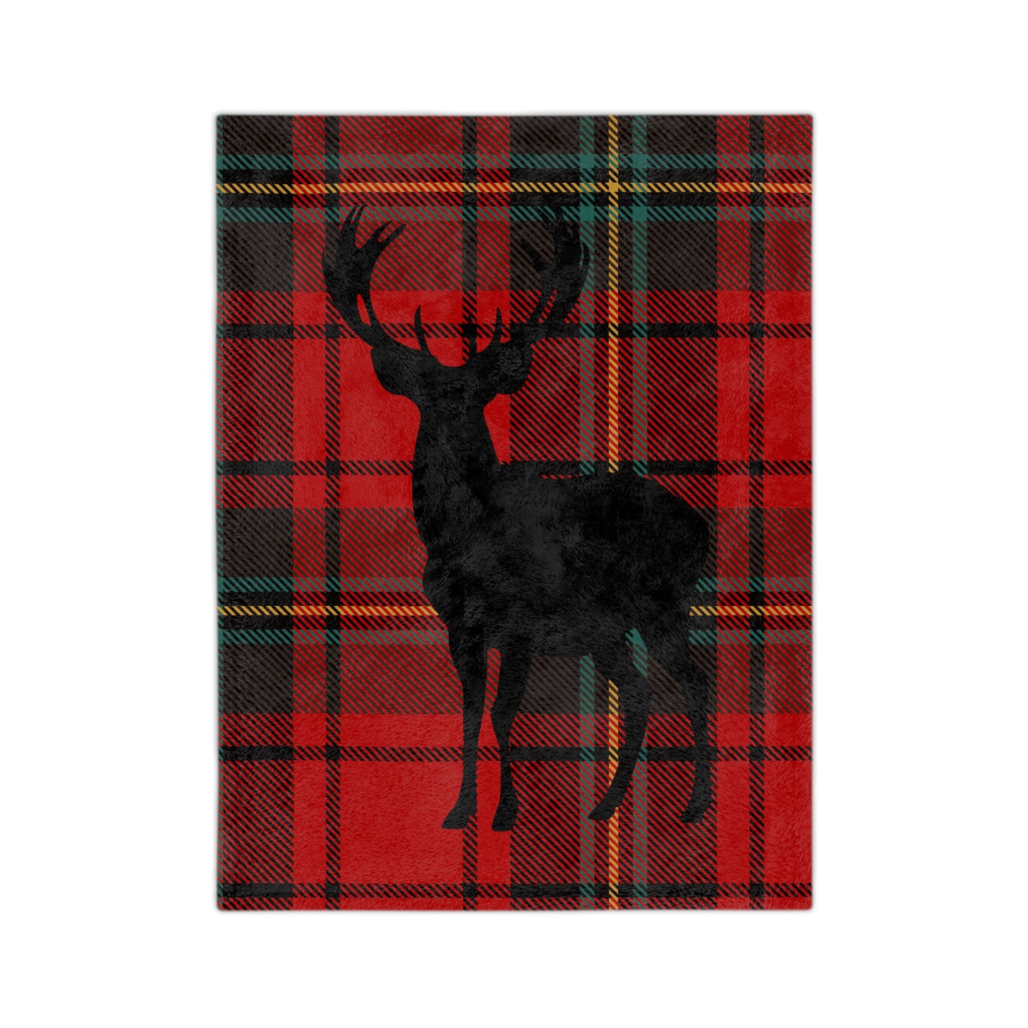 Cozy Plaid Deer Blanket