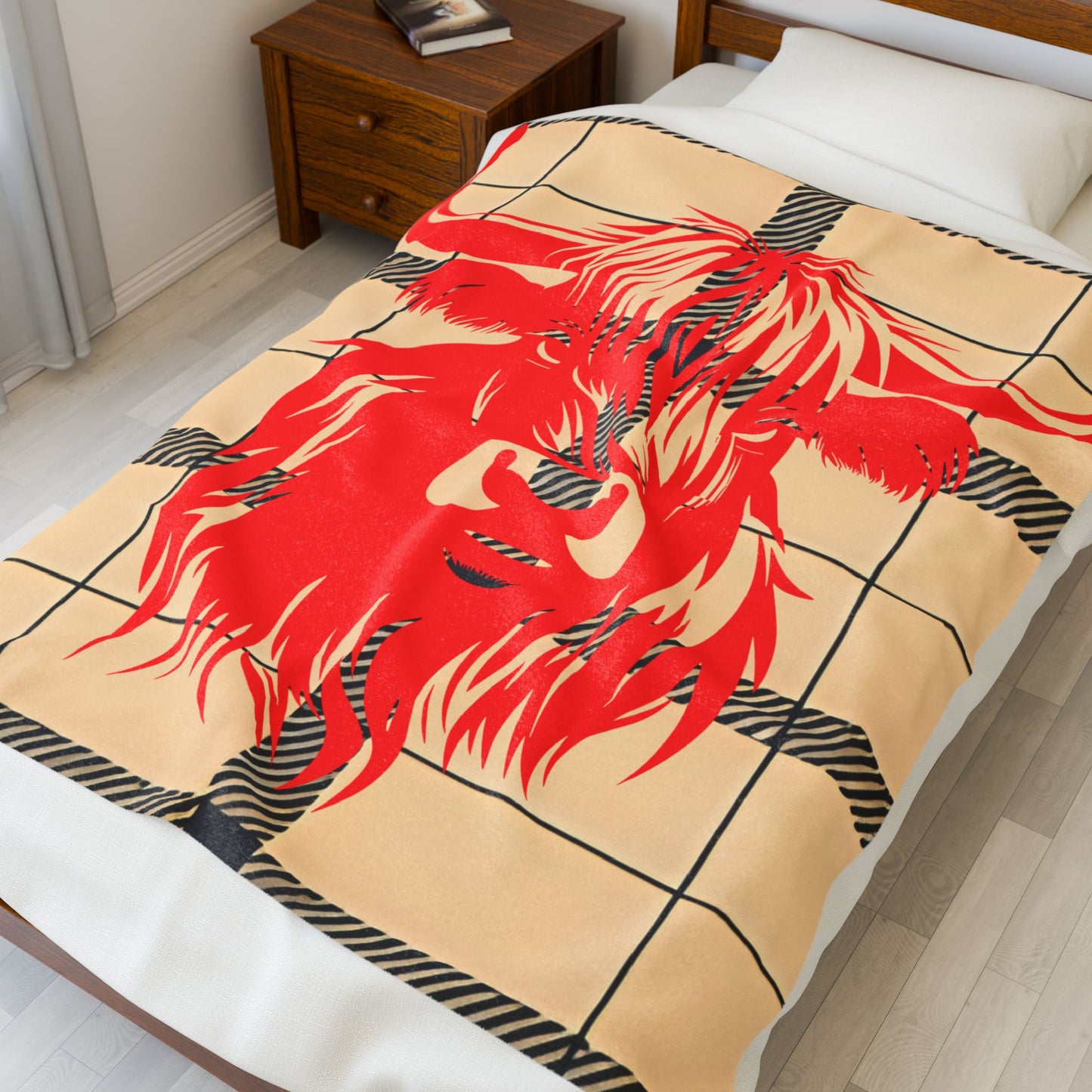 Highland Cow Plush Blanket, Cozy Home Decor, Farmhouse Throw, Gift for Cow Lovers, Warm Blanket for All Seasons