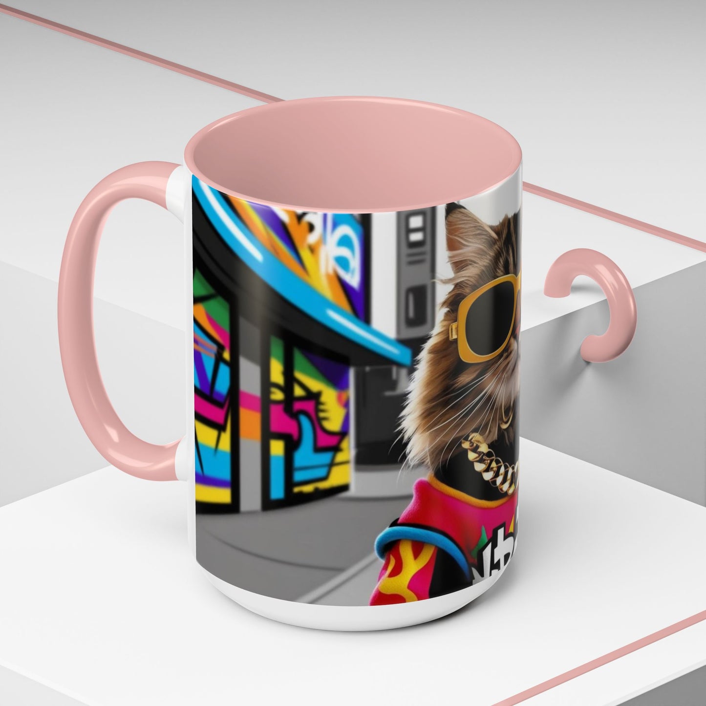 Trendy Cat-Inspired Coffee Mug, Cool Cat Mug for Animal Lovers, Gift for Cat Owners, Unique Pet Lover Coffee Cup, Office Mug