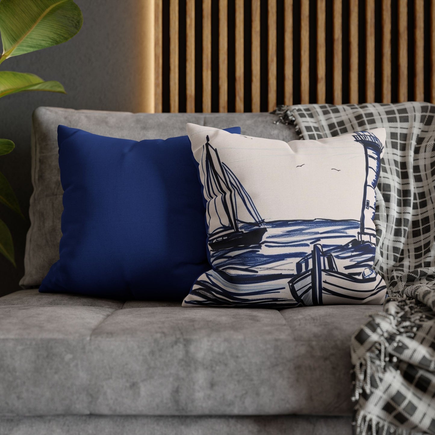 Nautical Sailboat Pillow