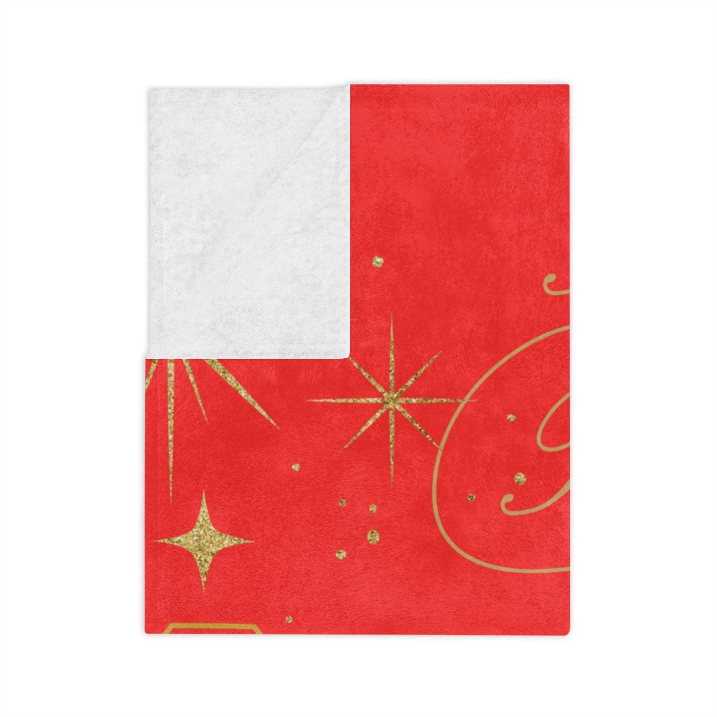 Holiday Nutcracker Velveteen Throw Blanket — "Happy Holidays" Red Microfiber Blanket