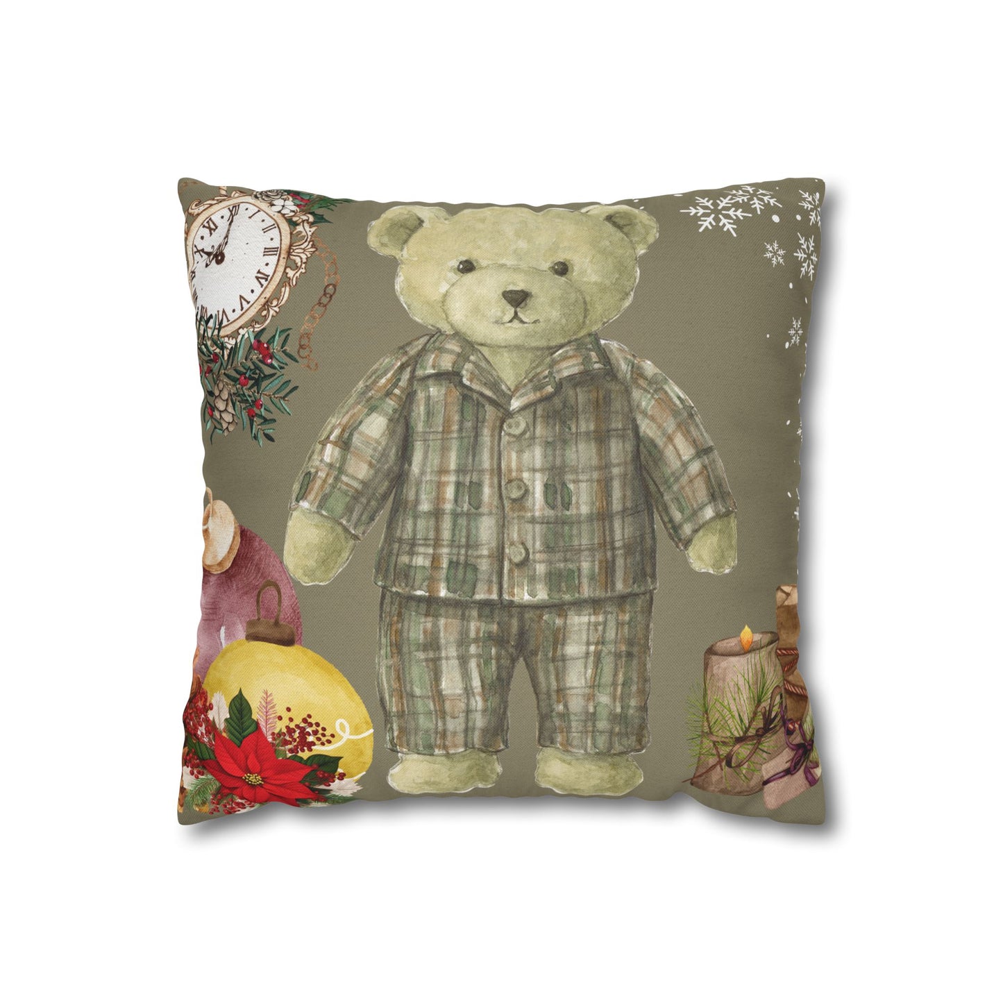Cozy Holiday Bear Pillowcase
