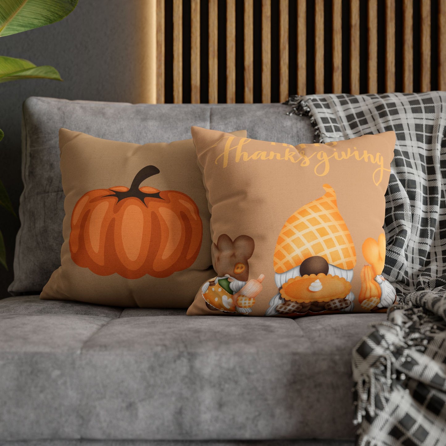 Thanksgiving Gnome Pillowcase - Cozy Fall Decor