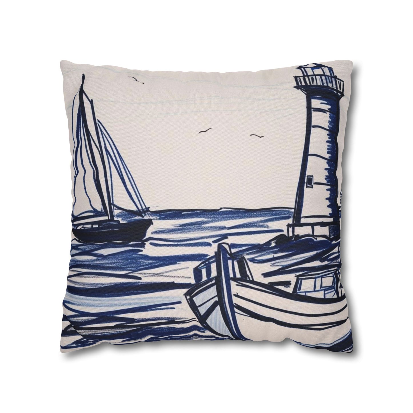 Nautical Sailboat Pillow