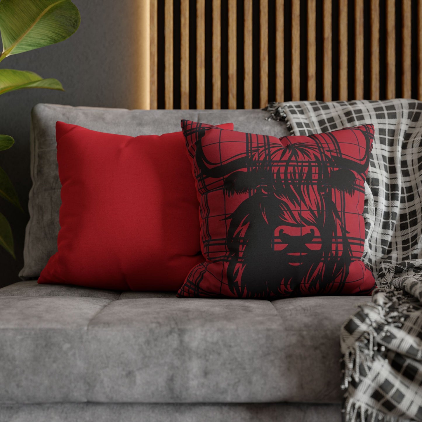 Highland Cow Pillowcase, Rustic Farmhouse Decor, Gift for Animal Lovers, Cozy Home Accent, Wedding or Housewarming Gift