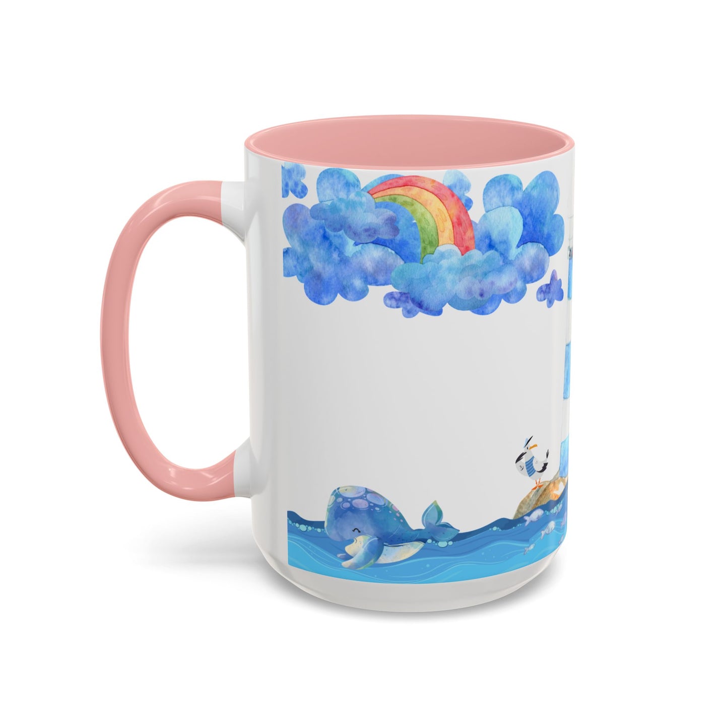 Coastal Lighthouse Coffee Mug, Nautical Drinkware, Beach Themed, Ocean Lover Gift, Relaxing Home Decor