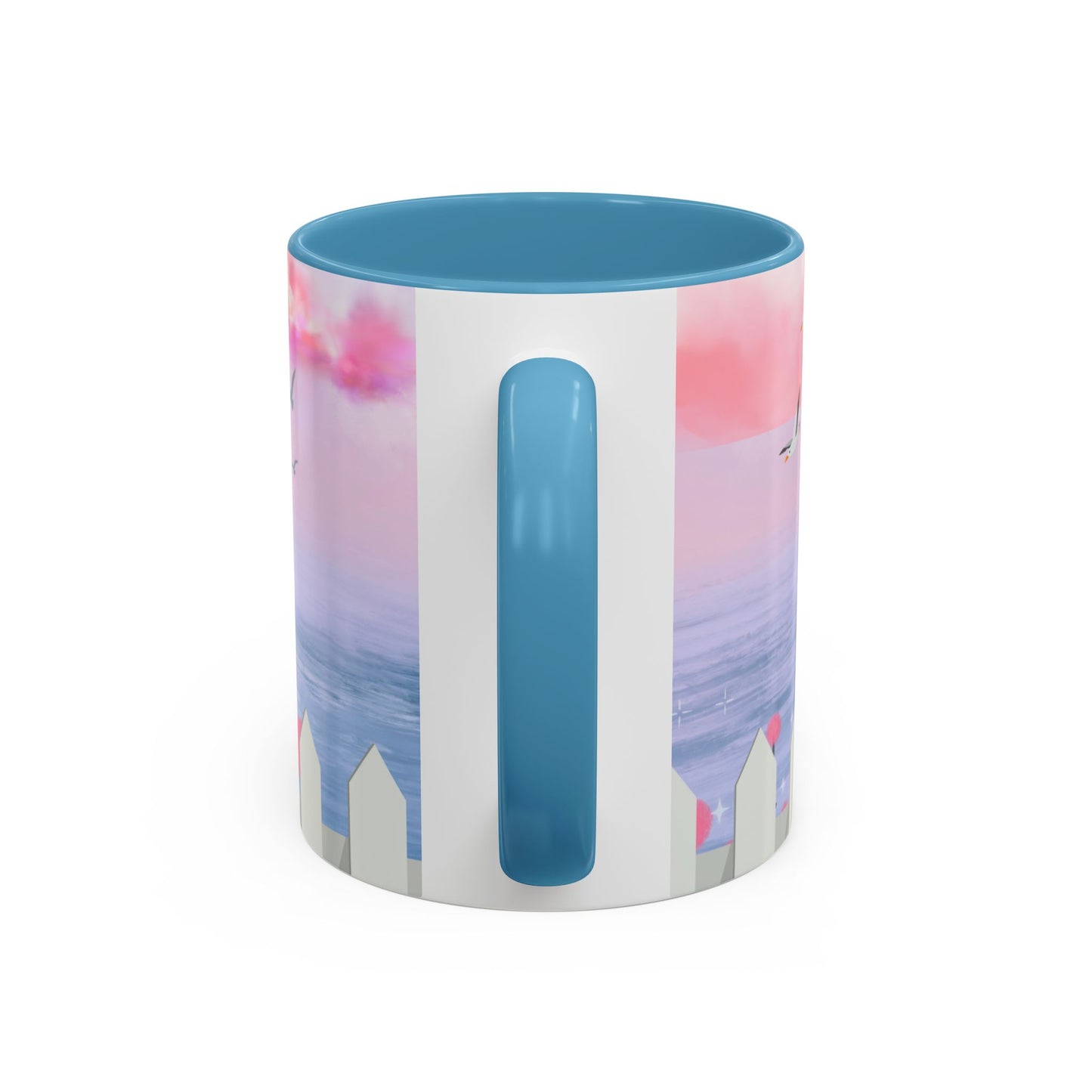 Coastal Accent Coffee Mug - Beach Vibes, Ocean Lovers, Nautical Gift, Seagull Design, Serene Decor