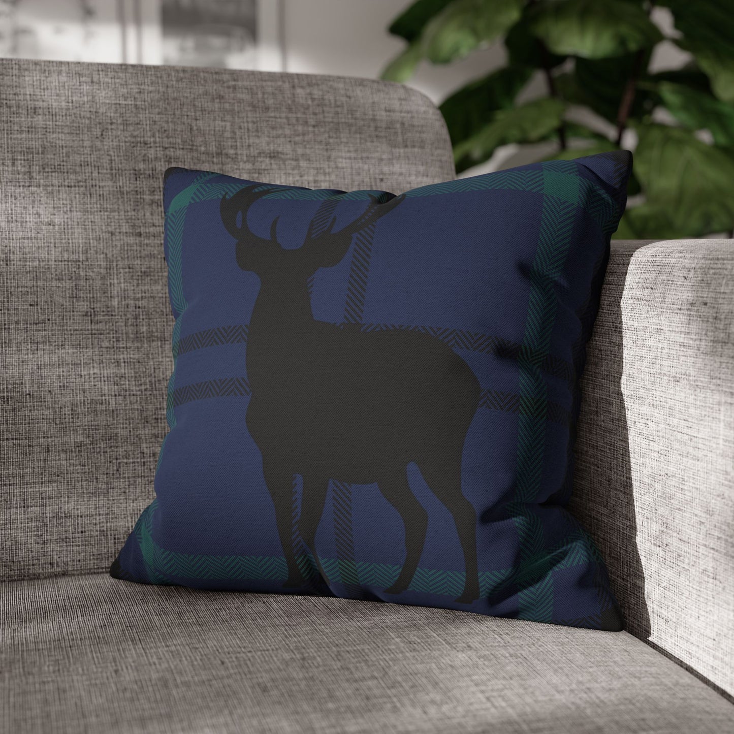 Rustic Deer Print Pillowcase - Cozy Home Decor