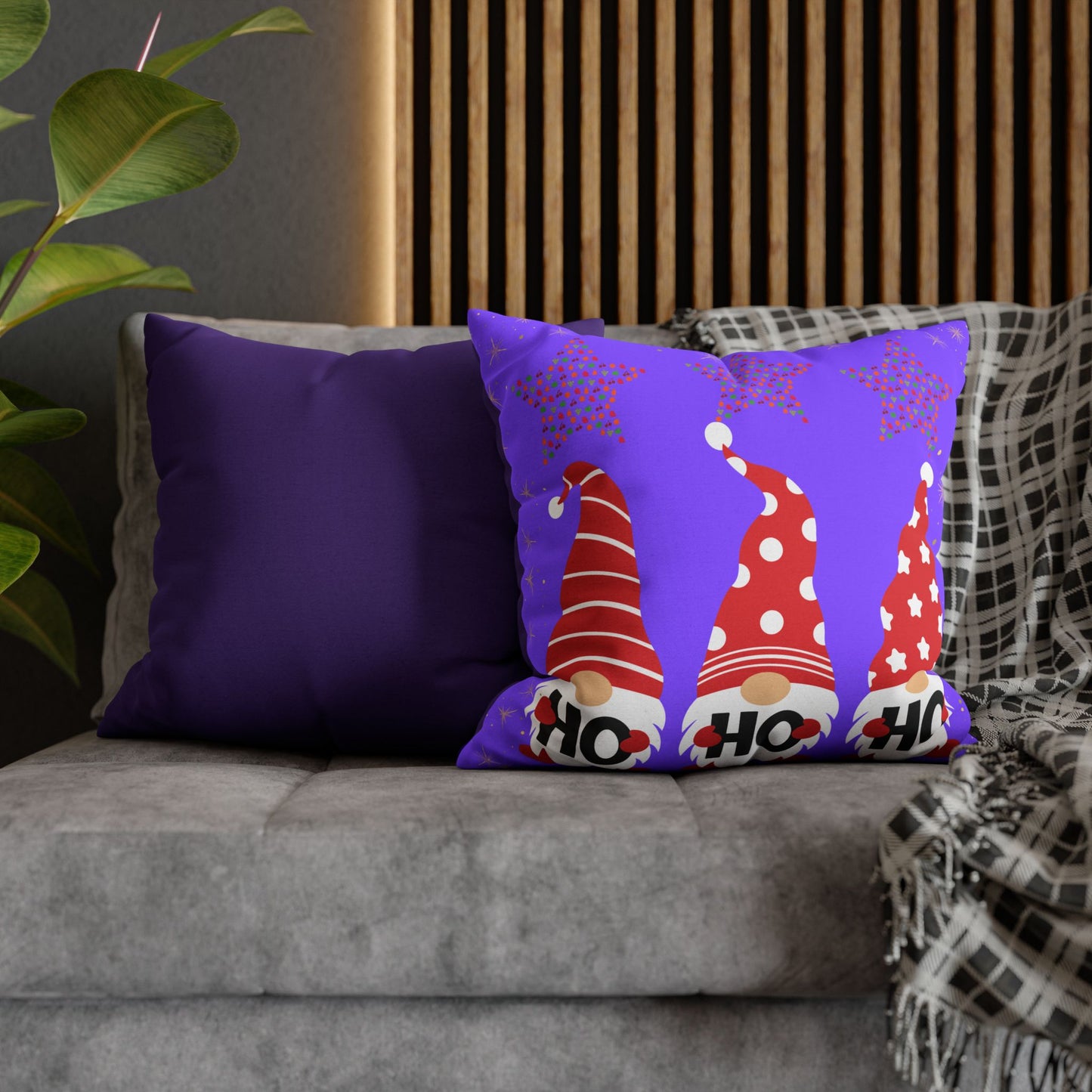 Festive Gnome Pillowcase, Holiday Decor, Cozy Home Accent, Christmas Gift, Seasonal Cushion Cover, Fun Gnome Design