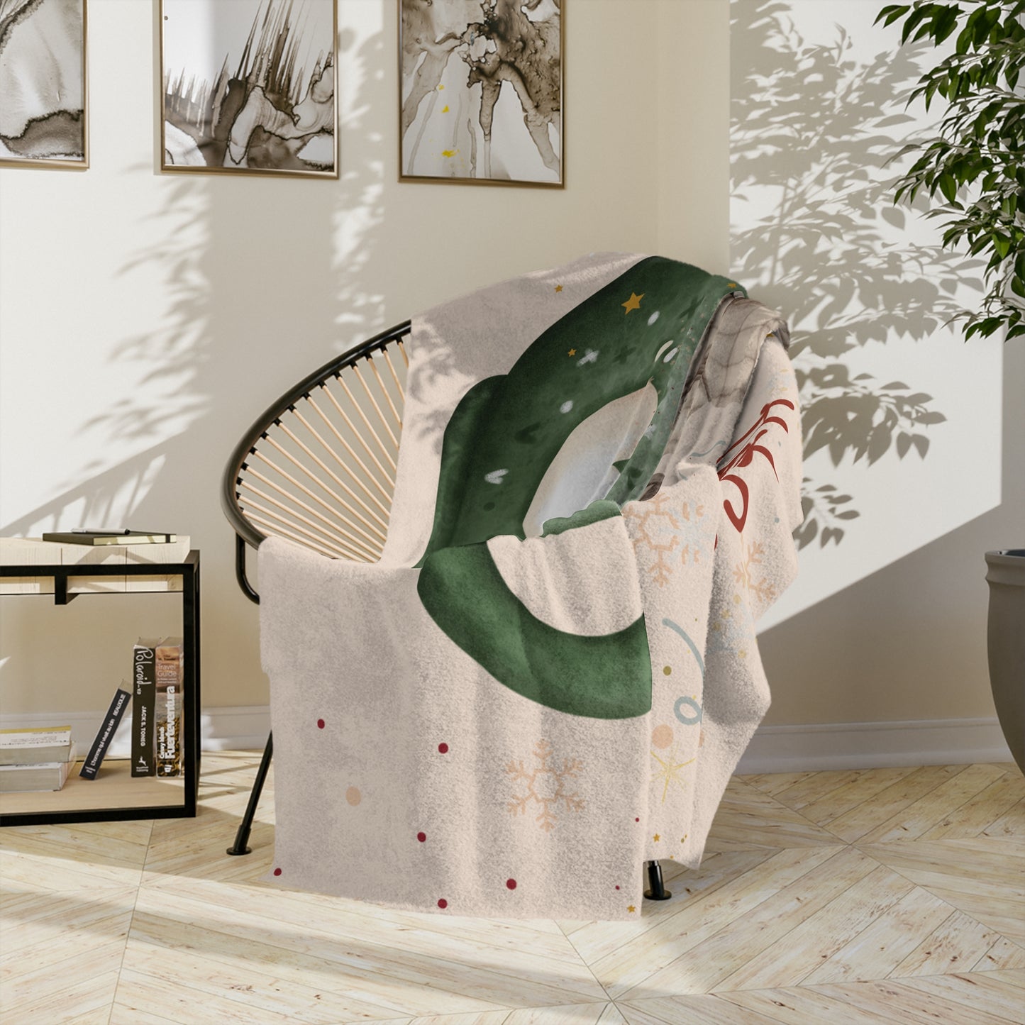 Cozy Hot Cocoa Velveteen Microfiber Blanket, Holiday Gift, Winter Decor, Snuggle Blanket, Home Comfort, Warmth and Joy