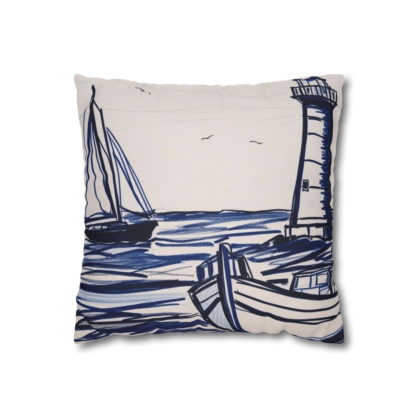 Nautical Sailboat Pillow
