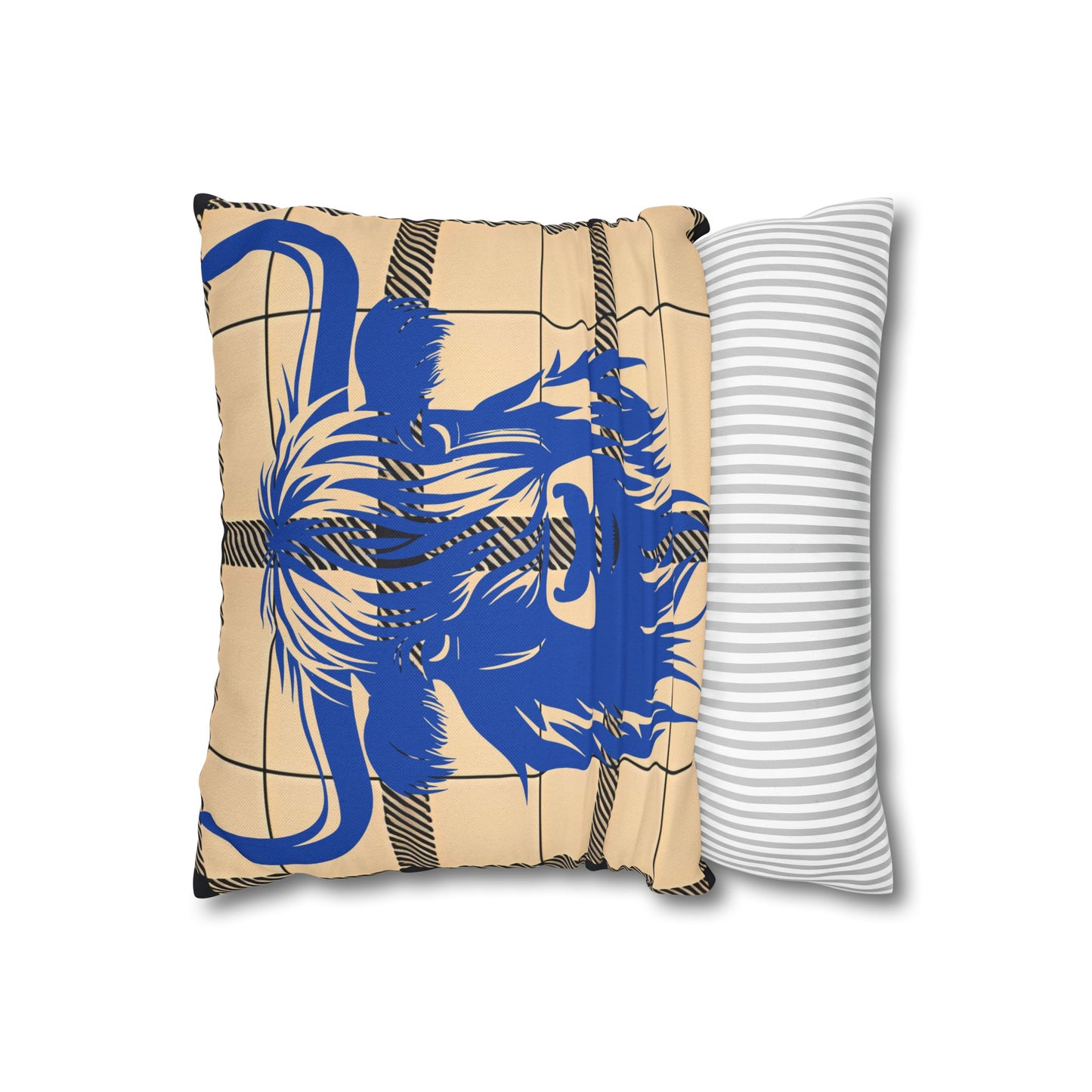 Blue Highland Cow Pillowcase, Rustic Home Decor, Farmhouse Style, Cozy Living Room, Gift for Cow Lovers, Unique Cushion Cover