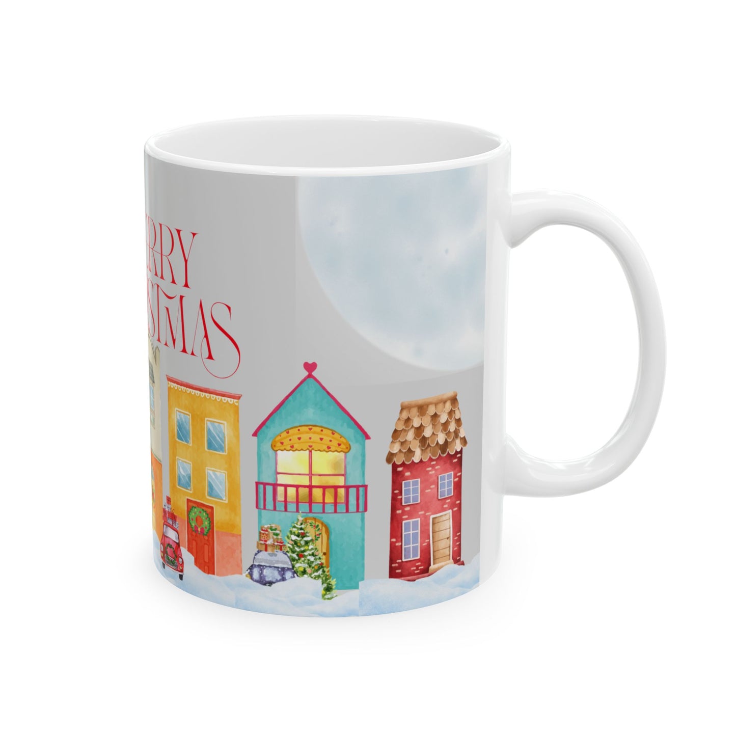 Christmas Ceramic Mug, Festive Holiday Drinkware, Merry Christmas Gift, Winter Décor, Cheerful Coffee Cup