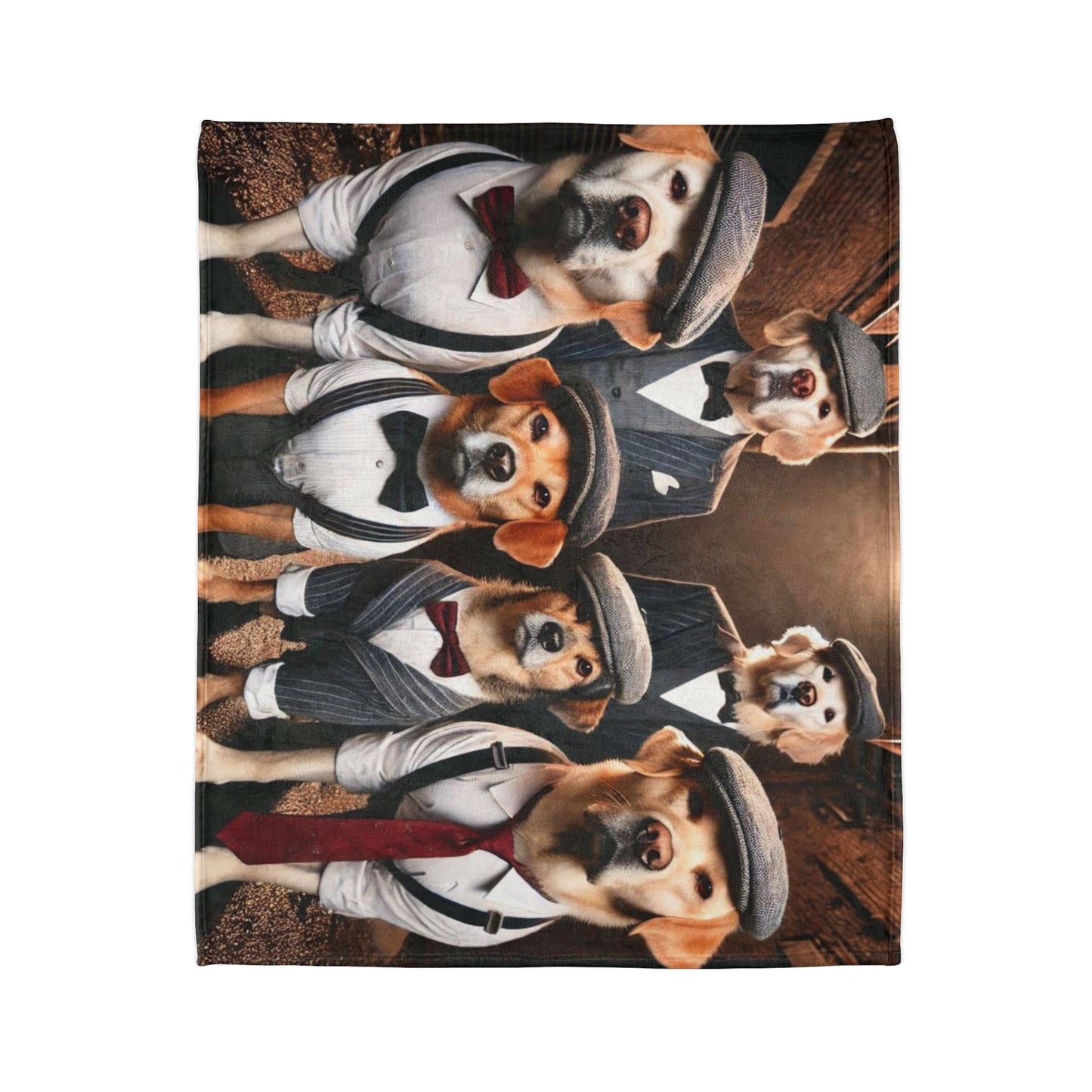 Stylish Dog-Themed Blanket, Fun Pet Gift, Cozy Home Decor, Dog Lover's Celebration Blanket, Unique Pet Lover Gift, Cute Puppy Blanket