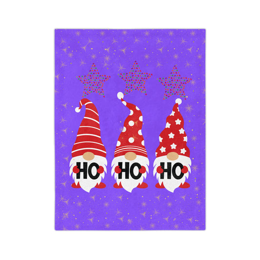 Cozy Holiday Gnome Blanket - Soft Microfiber Plush, Great for Christmas Gifts, Home Décor, Snuggling, Kid's Bedroom