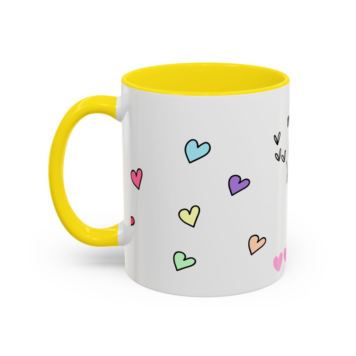 Miss You Accent Coffee Mug - Heartwarming Gift for Friends, Loved Ones, Birthdays, Valentine's Day, Coffee Lovers